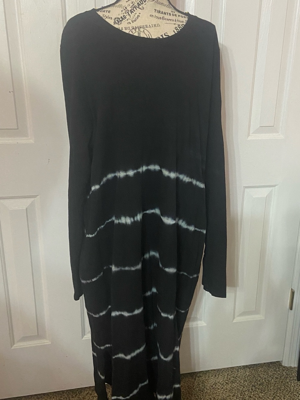 Long sleeve tie dyed dress